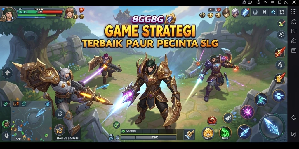 Tampilan gameplay <strong>8G8G</strong> menunjukkan strategi dan pertempuran pemain yang menegangkan.
