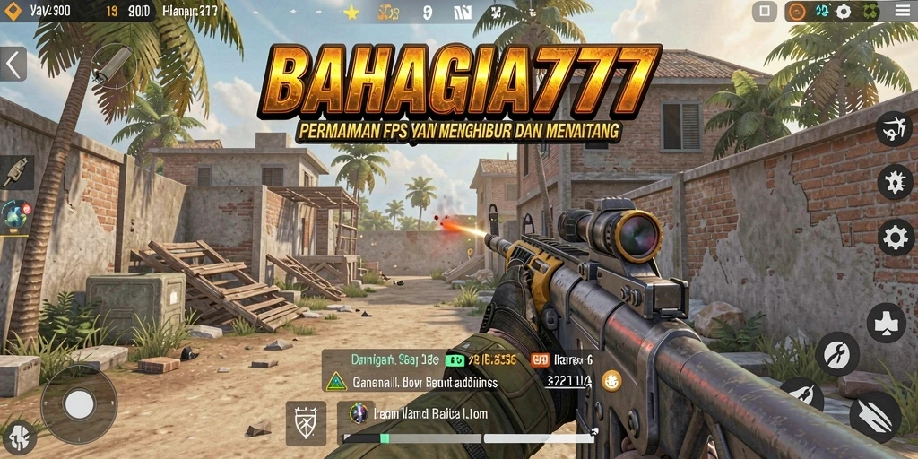 Screenshot utama BAHAGIA777 menampilkan aksi laga yang mendebarkan dalam gameplay FPS.