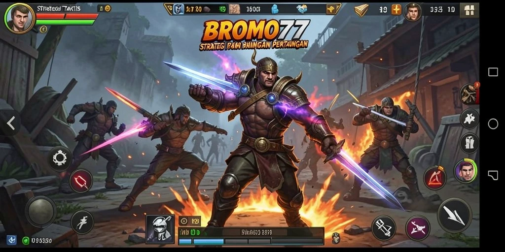 Tampilan gameplay BROMO77 yang penuh aksi strategi.