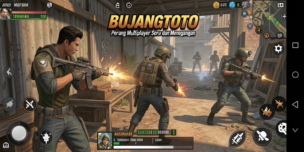 Gameplay memukau dari BUJANGTOTO dengan aksi tembak-menembak yang intens.