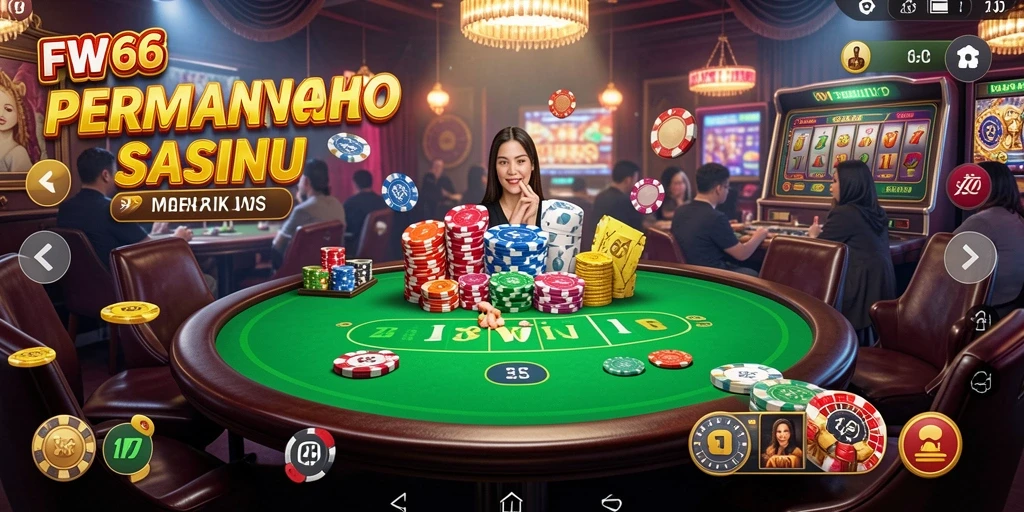 Screenshot utama FW66 menunjukkan gameplay seru dari permainan Kasino.