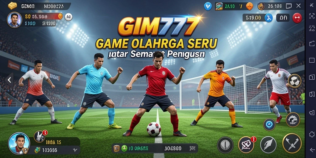 Tampilan gameplay GIM777 yang menarik dengan aksi olahraga seru.