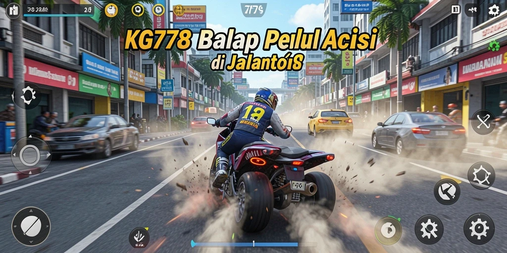 Screenshot menampilkan aksi balap yang mendebarkan di KG778.
