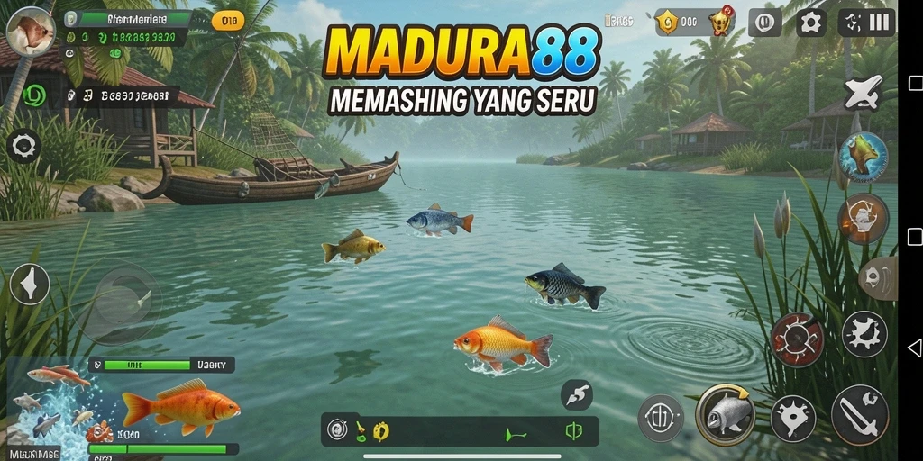 Gameplay memancing yang mengasyikkan dan penuh tantangan.