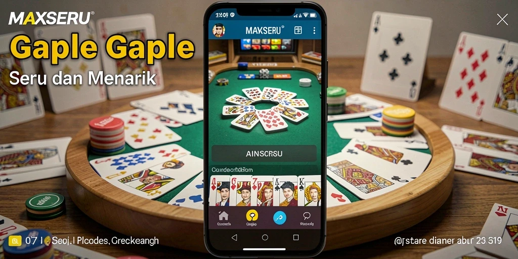 Tampilan gameplay Gaple MAXSERU yang seru dan menarik.