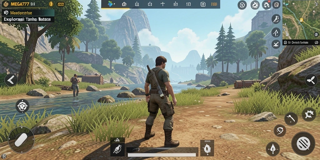 Tampilan gameplay MEGA777 yang menakjubkan di dunia terbuka.