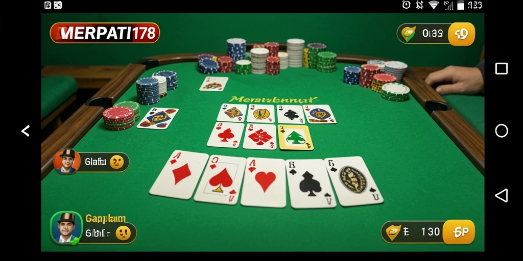 Tampilan gameplay Gaple yang seru dan interaktif di MERPATI178.