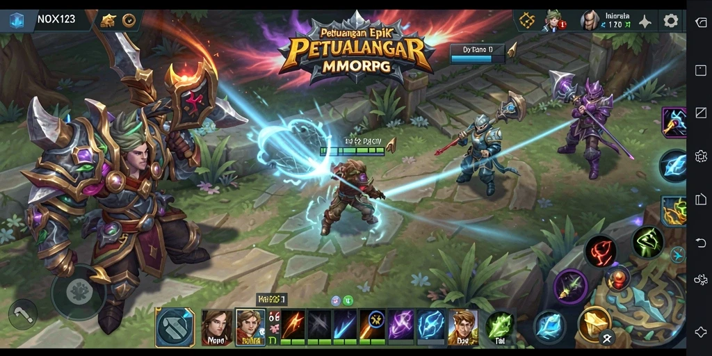 Tampilan gameplay yang memukau di dunia fantasi NOX123.
