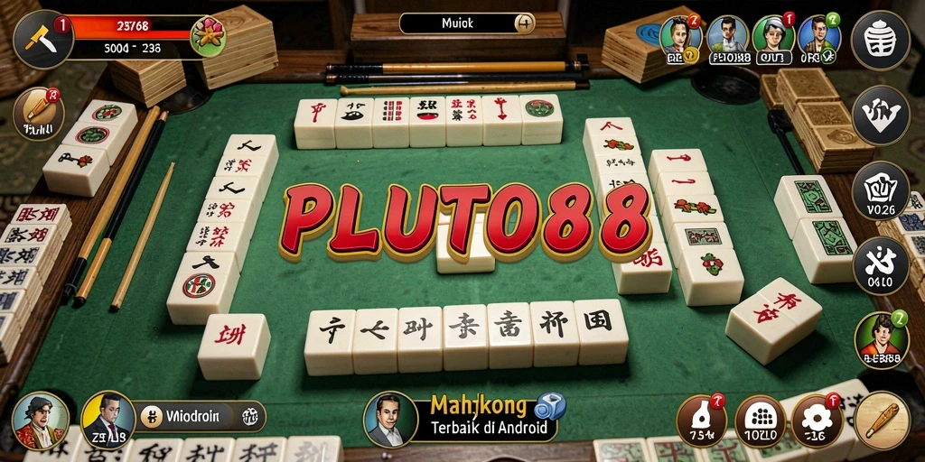 Tampilan gameplay seru saat bermain Mahjong di PLUTO88.