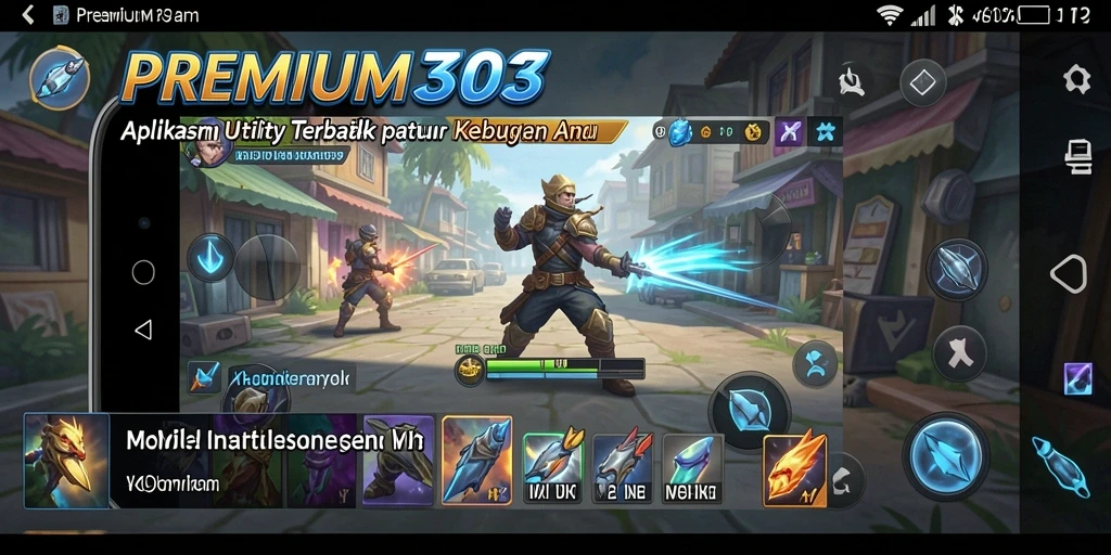 Tampilan aplikasi PREMIUM303 dengan fitur Utility yang lengkap.