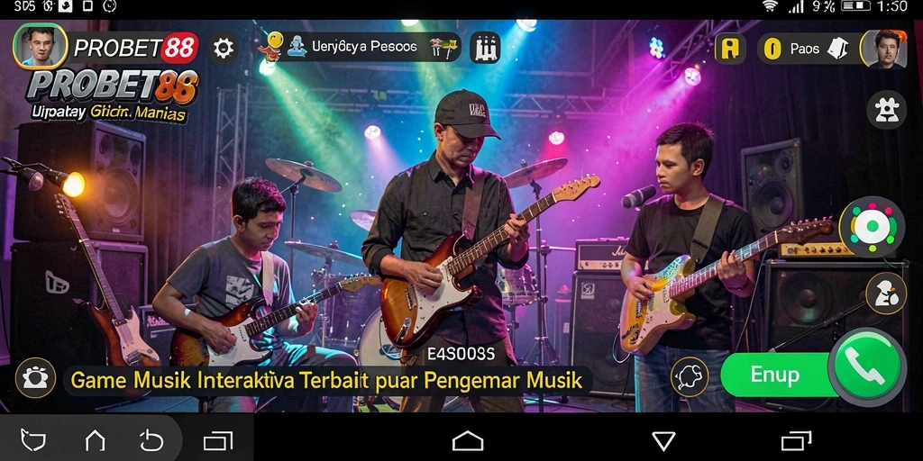 Tampilan gameplay interaktif PROBET88 yang menarik dengan musik.