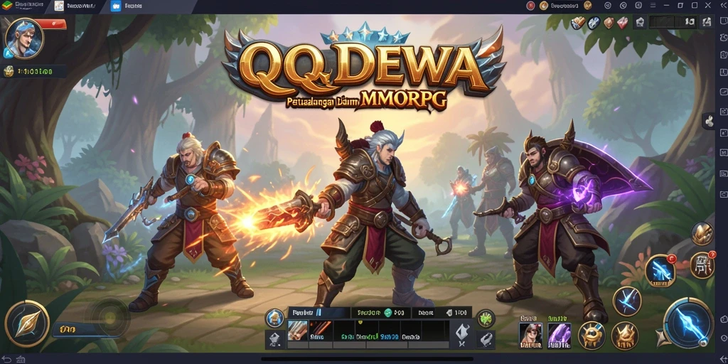 Screenshot menampilkan aksi pertarungan seru dalam permainan QQDEWA.