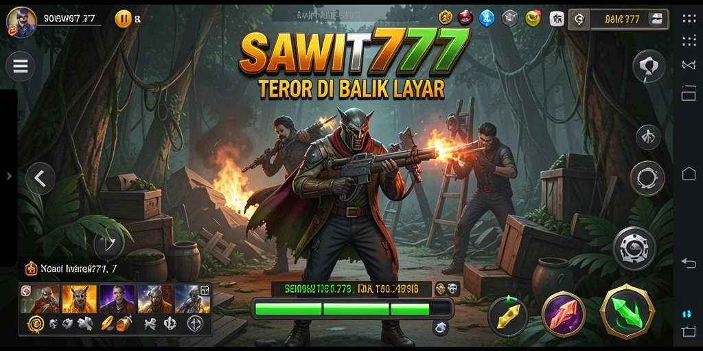 Screenshot utama menampilkan suasana mencekam dalam gameplay SAWIT777.