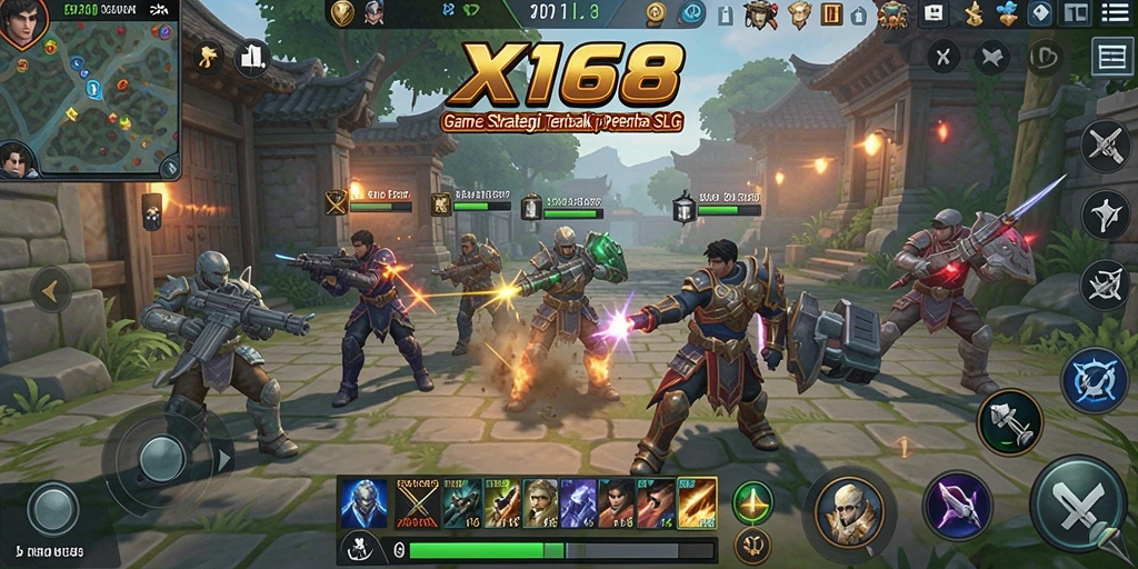 Tampilan nyata dari gameplay X168 yang penuh strategi.